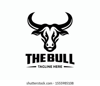 Creative Head Buffalo Bull Elegant Logo Symbol Design Illustration Vector for Company