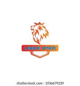 Plantillas de logotipo de Lion con cabeza creativa