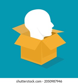 Creative head. Think outside the box. Financial and business success ideas