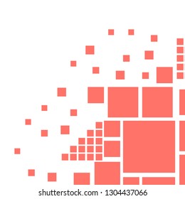 Creative header design with blocks on the right side of the image in trendy color.