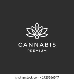 Creative health cannabis  vector design on black background
