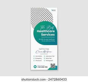 Creative Health Care Medizinische Dienstleistungen und Medizinisches Roll-up Banner Vorlage Design