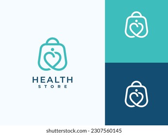 creative Health care medical store logo