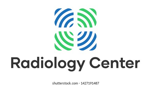 Creative Health Leaf Logo Design Template For Radiology Center