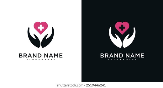 Creative healthcare logo design template. Premium Vector