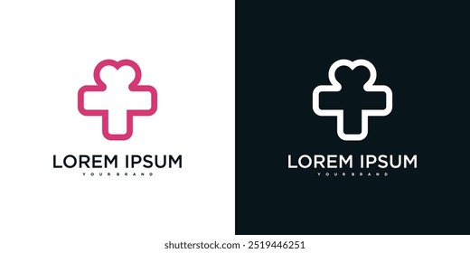 Creative healthcare logo design template. Premium Vector