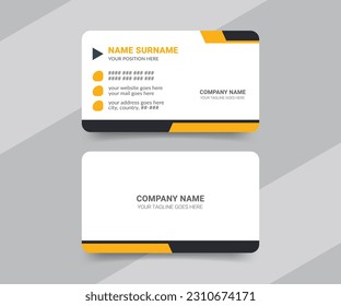 Creative healthcare medical doctor business card template design in front and back view.