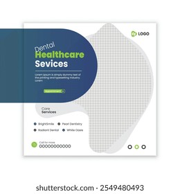 Creative Healthcare social media post, web banner template, 