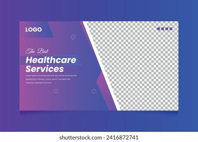 Creative healthcare web banner thumbnail, Medical concept cover, and thumbnail Design Template