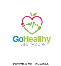 Creative of Healthy Food Concept Logo Design Template