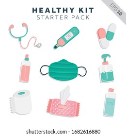 Creative Healthy Kit Starter Pack Illustration - Vector