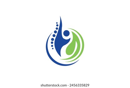 Creative Healthy Life Physiotherapy Logo Design Concept Vector Template. Pro Vector