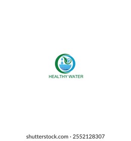 Creative healthy water logo design