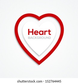 Creative heart background. Vector illustration.