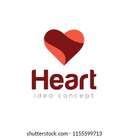 Creative Heart Concept Logo Design Template
