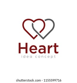 Creative Heart Concept Logo Design Template