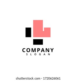 plantilla de logotipo de la cruz de corazón creativa
