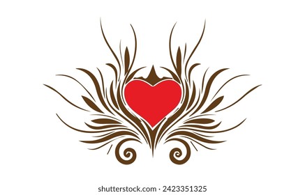 Creative heart design, Brown, Creative, Stylish