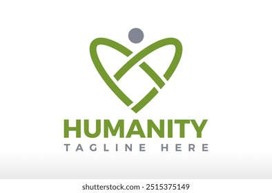 Creative Heart Humanity Logo Design Vector Icon Symbol. Multifunctional logo that can used in many human people business companies and services. its a creative and cool. It is ready to print.
