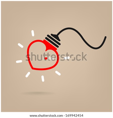 Creative heart Idea concept background design for poster flyer cover brochure ,business dea ,abstract background.vector illustration
