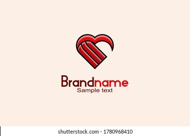 Creative heart logo design concept, elegant and modern logo.