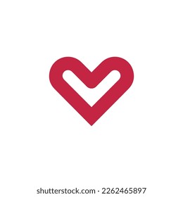creative heart logo simple red love icon design, graphic, minimalist.logo