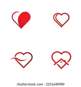 creative heart logo and symbol design vector template