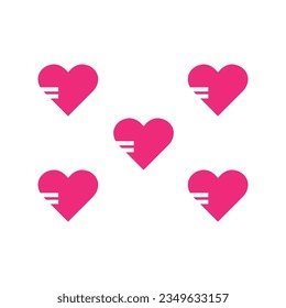 creative heart logo and symbol design vector template