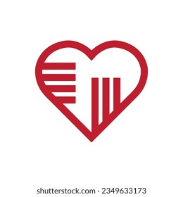 logotipo de corazón creativo y plantilla vectorial de diseño de símbolos