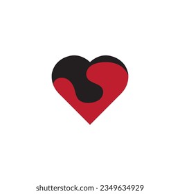 logotipo de corazón creativo y plantilla vectorial de diseño de símbolos