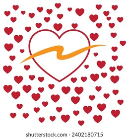 creative heart logo and symbol design vector template
Heart, Symbol of Love and Valentine's Day. Flat Red Icon Isolated on Background Vector Illustration
