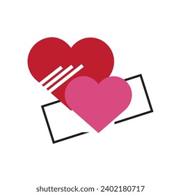 creative heart logo and symbol design vector template
Heart, Symbol of Love and Valentine's Day. Flat Red Icon Isolated on Background Vector Illustration