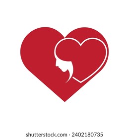 logotipo de corazón creativo y plantilla vectorial de diseño de símbolos
Corazón, símbolo de amor y día de San Valentín. Icono rojo plano aislado en la ilustración del vector de fondo