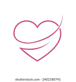 creative heart logo and symbol design vector template
Heart, Symbol of Love and Valentine's Day. Flat Red Icon Isolated on Background Vector Illustration