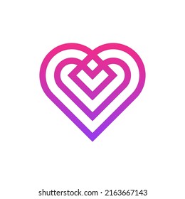 Creative heart love logo design
