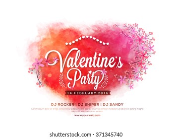 Creative heart made by colorful splash, can be used as poster, banner or flyer design for Valentine's Day Party celebration.