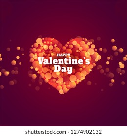 creative heart made with circles background