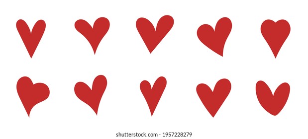Creative heart. Red design elements. Symbol of love