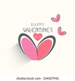 Creative heart shape for Happy Valentines Day celebration, can be used as greeting or invitation card design.