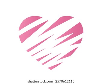Creative heart shape. Love, romantic and valentines design element. Isolated vector image
