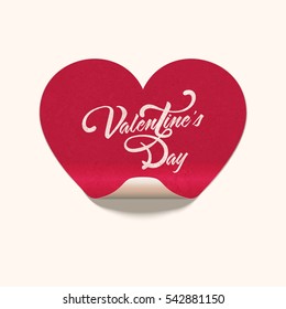 Creative Heart shaped sticky design for Happy Valentine's Day Celebration.