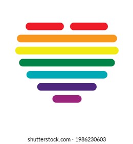 Creative heart symbol. Vector illustration.