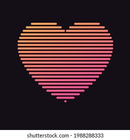 Creative heart symbol. Vector illustration.