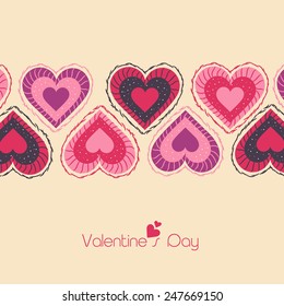 Creative hearts for Happy Valentines Day celebration.