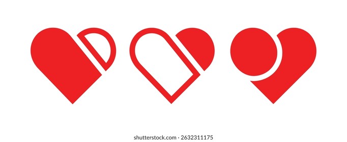 Creative Hearts Minimal Simple Modern Love Letter Logo Design