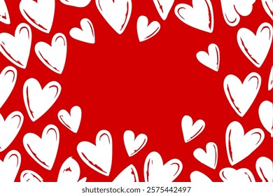 Creative heart-themed design celebrating Valentine's Day in bold colors. 