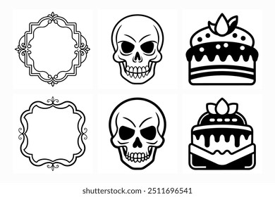 Creative Helloween icon line art Vector Art Illustration