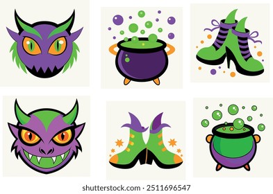 Creative Helloween icon line art Vector Art Illustration