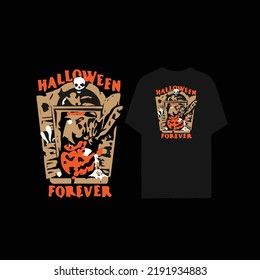 creative helloween t-shirt design vector files