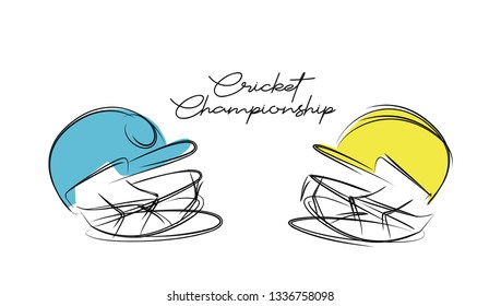 Creative helmet for Cricket Championship concept.